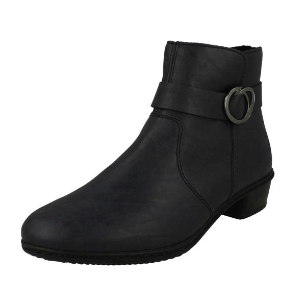 Rieker Ladies Rieker Ring Detailed Heeled Ankle Boots Y0775