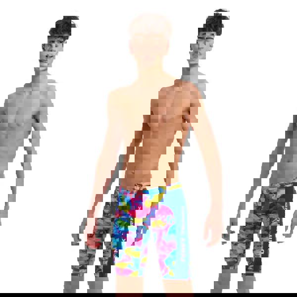 Funky Trunks Boys Sting Stung swim training jammer in vibrant tie-dye