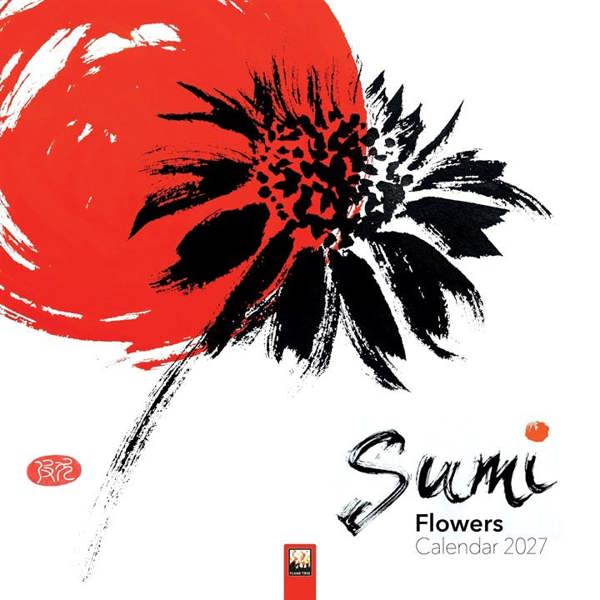 Sumi Flowers Calendar 2027, Wall Calendars, Month To View, Art, Gift