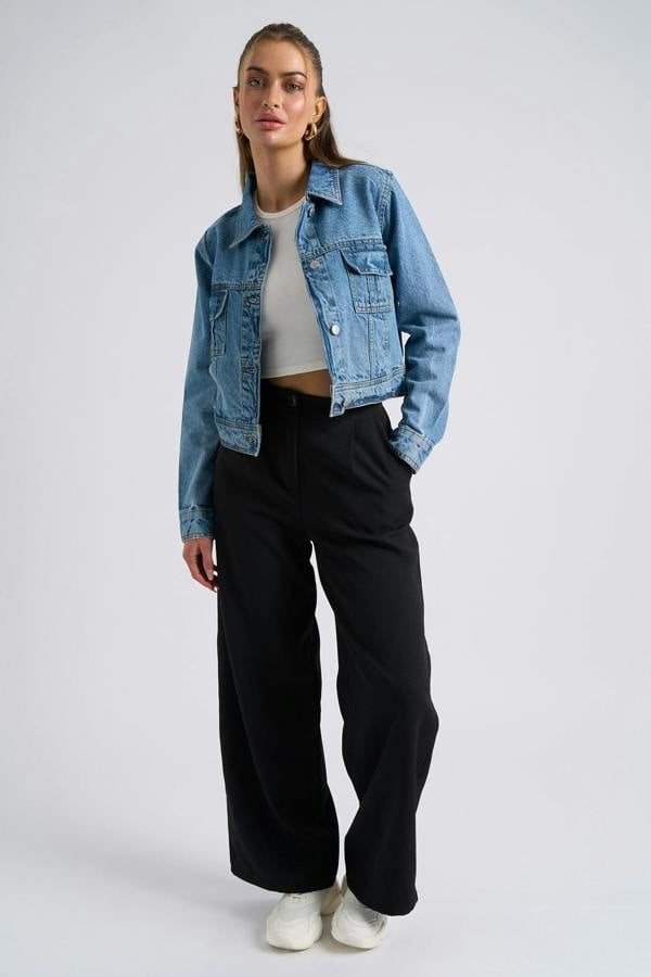 Urban Bliss Mid Wash Maya Cargo Jacket