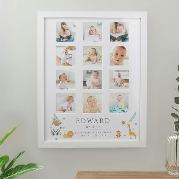 Personalised New Baby Multi Photo Frame - alternative angle