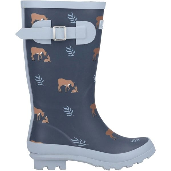 Cotswold Woodland JNR Rubber Girls Deers Wellington Boots