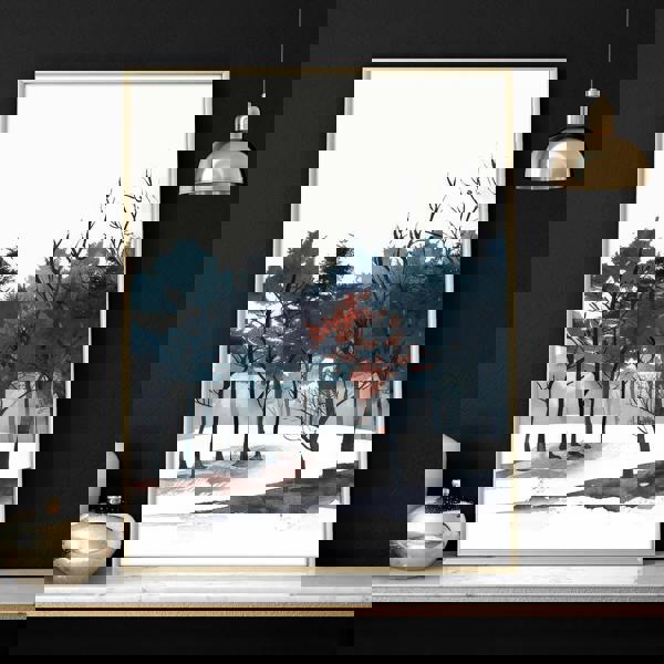 Blue Wall Art For Living Room | Set of 3 wall art prints