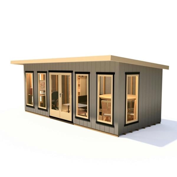 20x8 insulated Garden Studio Office Pent Roof - Best Shed