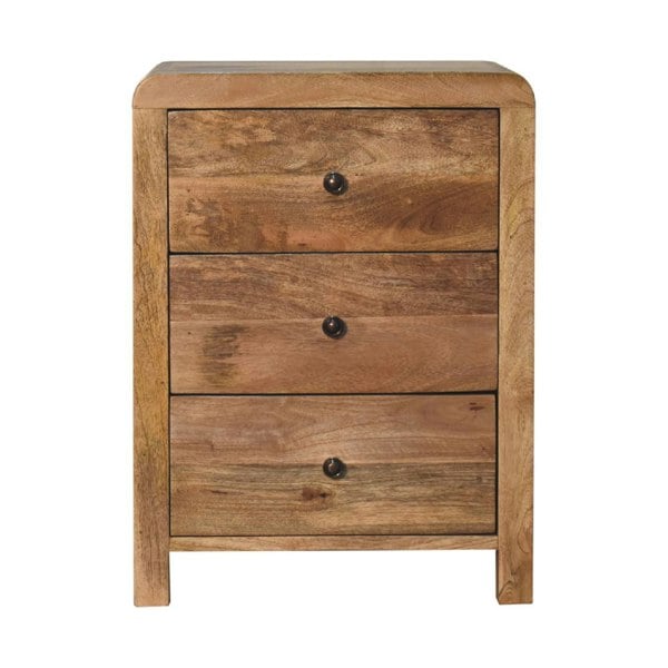 Artisan Furniture Aspen Oak-ish 3 Drawer Bedside