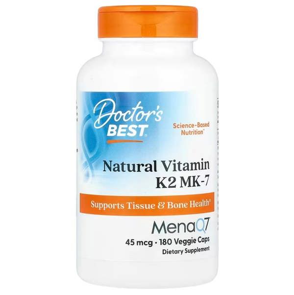 Doctor's Best Natural Vitamin K2 MK7 with MenaQ7, 45mcg - 180 vcaps