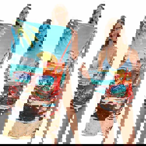 Leaper 2-in-1 Foldable Printed Bath Towel Backpack