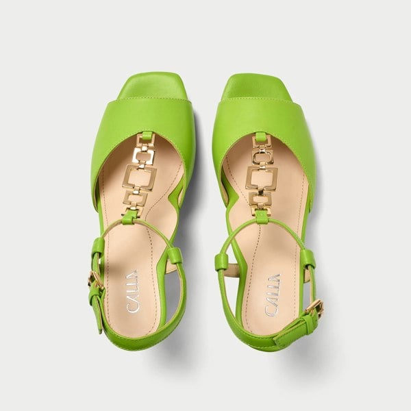 Calla Pamela Shoes - Lime Green Leather