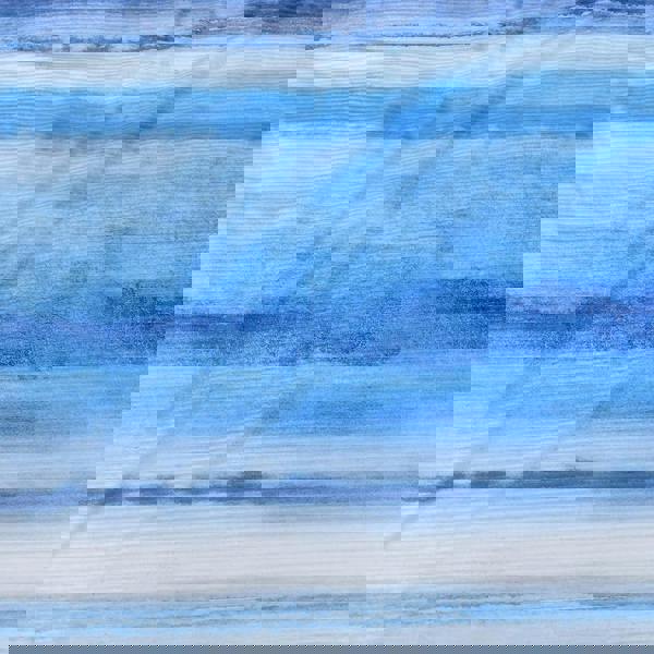 Smart Living Luxury Hotel Quality Reversible Ribbed Velvet Duvet Cover with Pillowcases - Blue