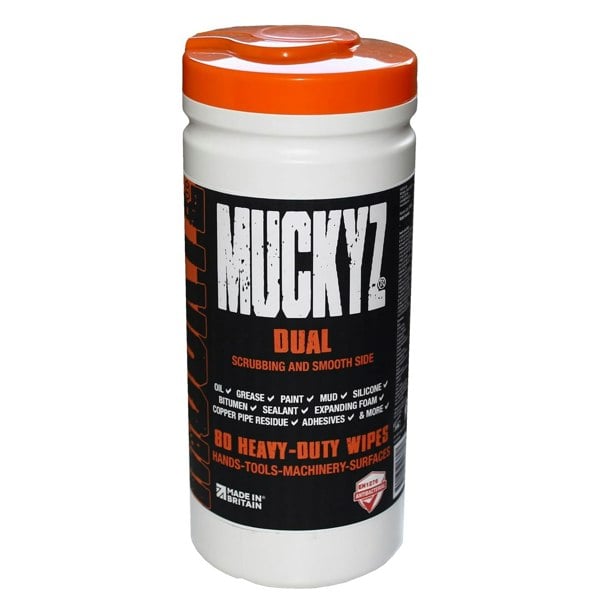 1 Tub (80 Wipes) Heavy Duty Hand & Surface Scrub Wipes Ideal For Machinery & Tools
