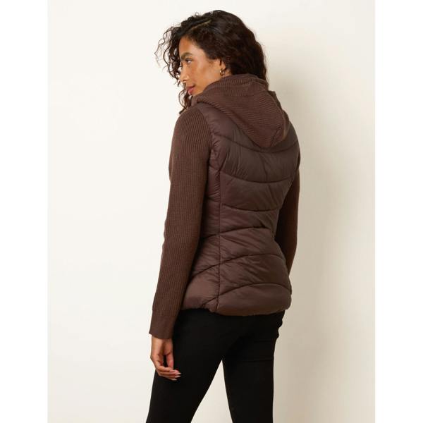 Blue Vanilla Knitted Sleeve Puffer Jacket