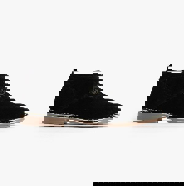 Popps JONAS Mens Suede Desert Shoes Black