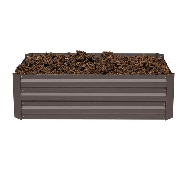 Galvanized Steel Square Raised Garden Bed Planter Box Living and Home 