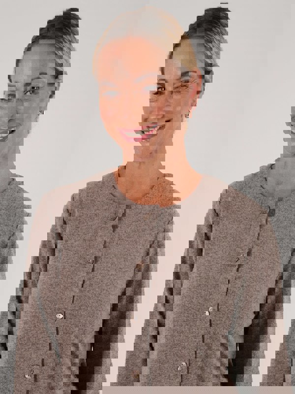 PennyPlain Long Sleeve Cardigan - Latte