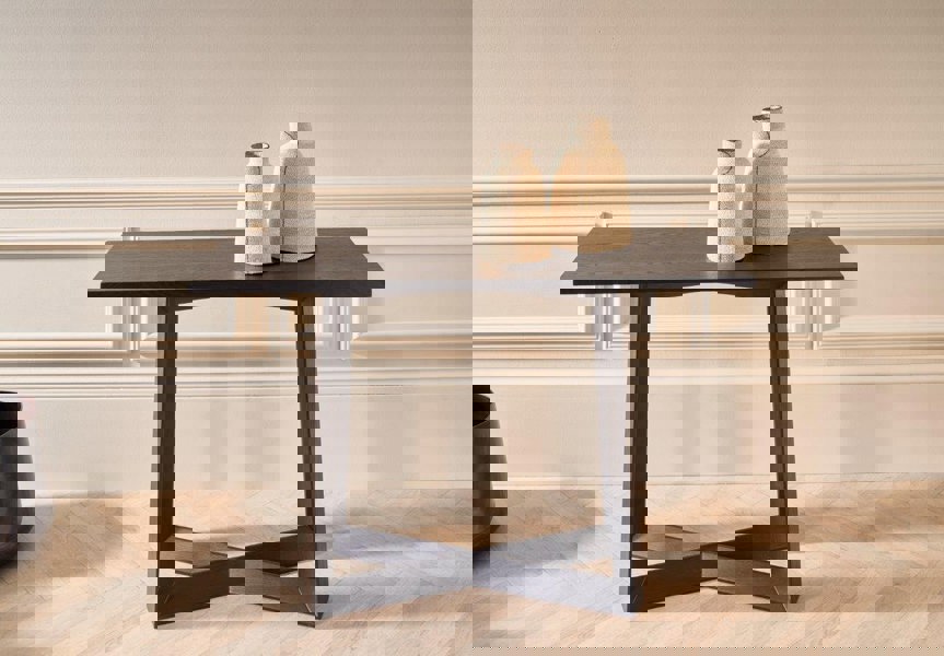 Cadiz Large Console Table with Natural Black Oak Top & Base by Gillmore British Design © GillmoreSPACE Limited