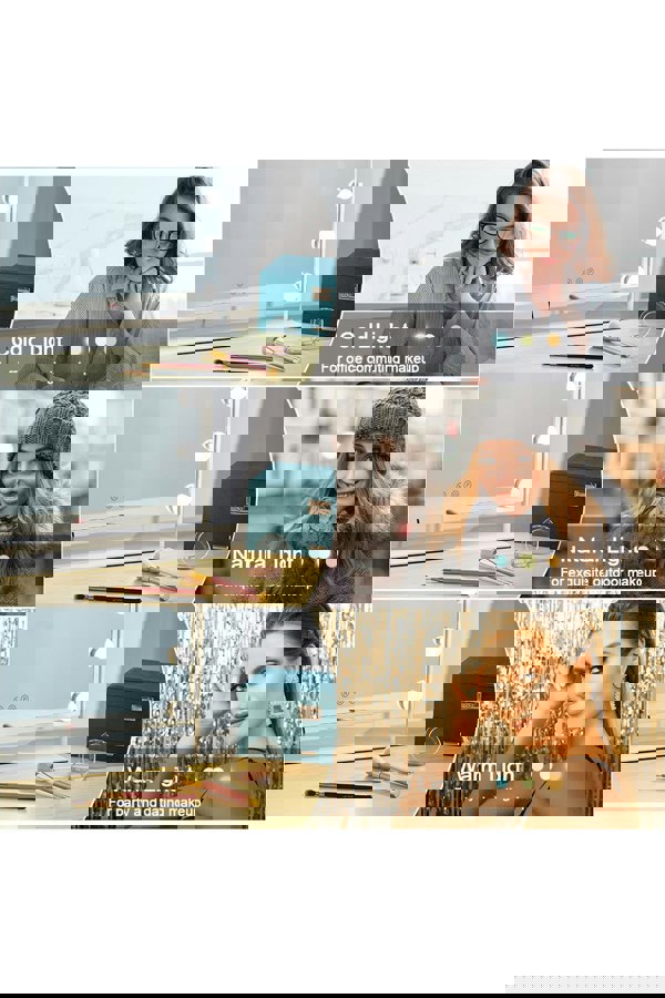 Living and Home 3 Lighting Modes & Touch Screen Control Tabletop Mirror For Home