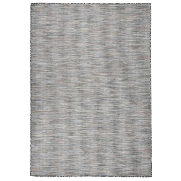 Berkfield Outdoor Flatweave Rug 160x230 cm Brown and Blue