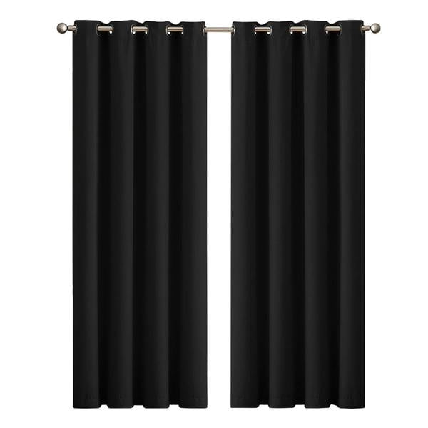 Marlow 2PC Thermal Blackout Blockout Curtains Eyelet Ring Top Thick Sun Block