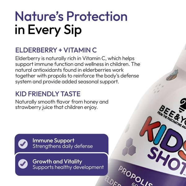 Bee and You Elderberry Propolis Kids Shot x12