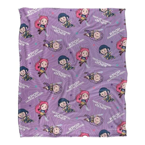 K-Pop Demon Hunters Chibi Huntr/X Blanket - Multicoloured