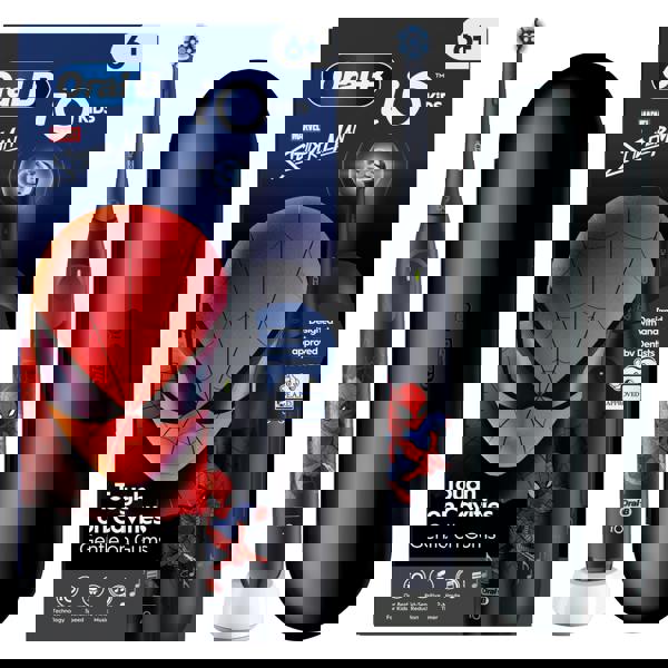 Oral-B iO Kids Marvel Spiderman Electric Toothbrush, 1 Toothbrush Head, 1 Travel Case