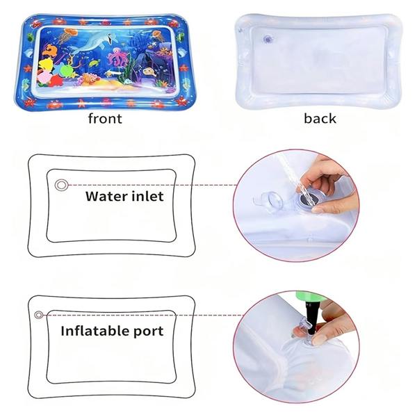 Dragodirect Inflatable Blue Dolphin Sensory Play Mat PVC Activity Gym