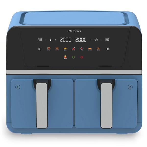 EMtronics Dual Air Fryer 9 Litre - Various Colours