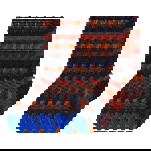 Anysox 5 Pairs Size 5-9 of Fashion Long Sock Cartoon Personalized Creative Nature Abstract Rectangle For Men Woman Foot Cold Winter Warm Comfortable