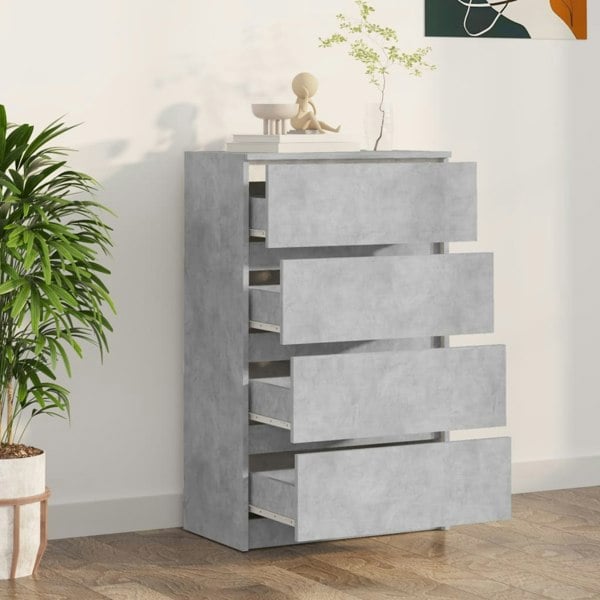 Berkfield Sideboard Concrete Grey 60x35x98.5 cm Engineered Wood