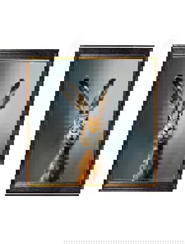 Exceptional Art A Curious Hare - Oxford square frame