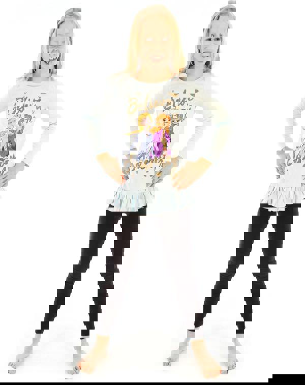 Disney Girls Blue Elsa, Anna Long Sleeved T-Shirt