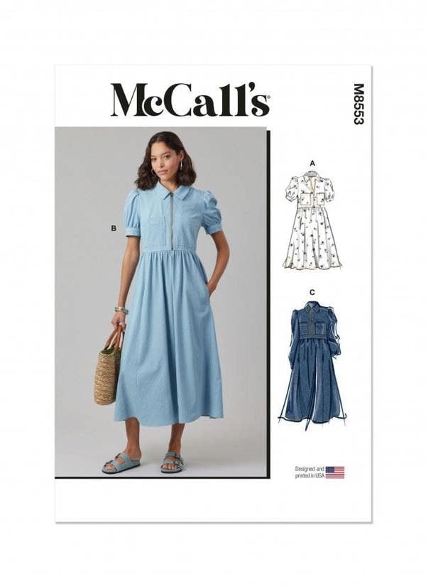 McCalls 8553 Paper Sewing Pattern – Women's Dress, Intermediate