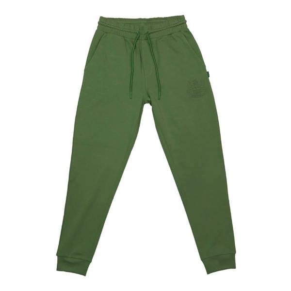 Aquascutum Mens Cotton Tapered Leg Slim Joggers - Military Green - 