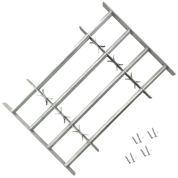 Berkfield Adjustable Security Grille for Windows with 4 Crossbars 1000-1500 mm