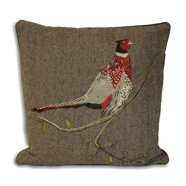 Riva Home Hunter Herringbone Pheasant Cushion Cover - Brown