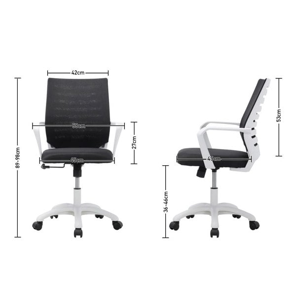 Mesh Back Ergonomic Office Chair with Wheels Office Chair Living and Home