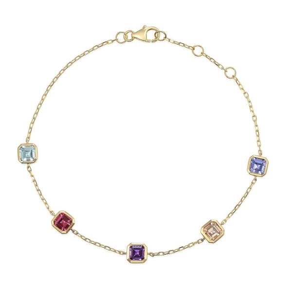 Sarah Layton Multi Gemstone Bracelet - 9ct Yellow Gold - NTB2180MULTI-4-9YG