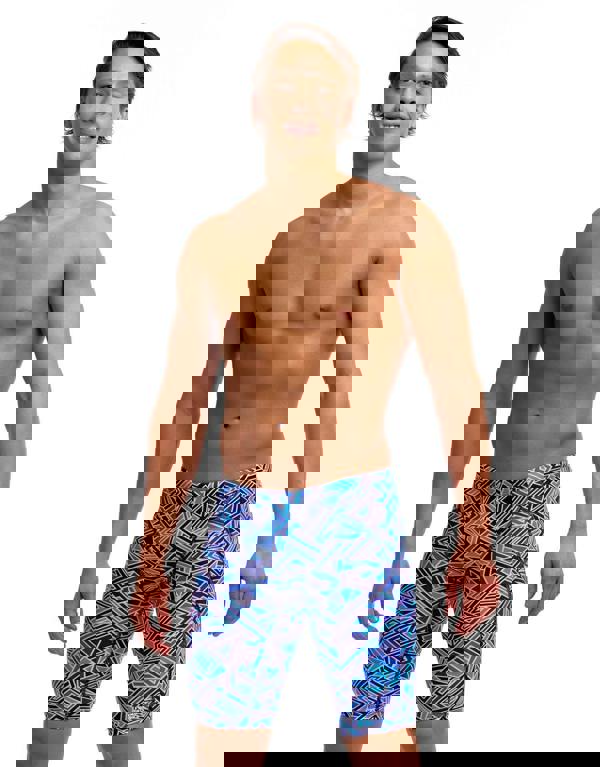 Funky Trunks Blue Bits Swim Training Jammer - Blue