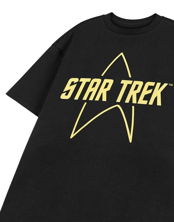 Star Trek Mens Black Logo Short Sleeved T-Shirt