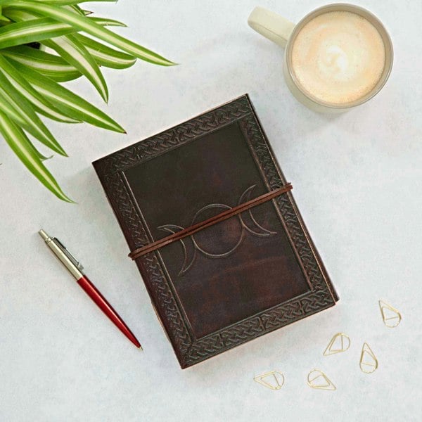 Paper High Three Moon Leather Journal