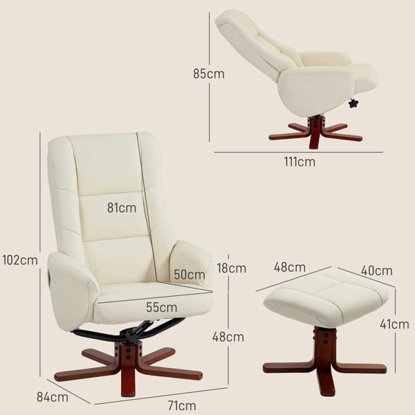 Accent Chair with Ottoman