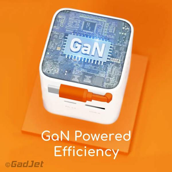 GadJet GaN 2-Port Retractable Power Adapter