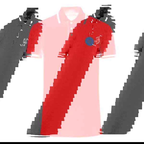 Aquascutum Unisex Adult London Embroidered Badge Polo Shirt - Red