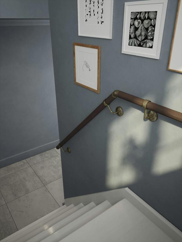Handrails Direct Wroxall Ebony Half Turn Handrail