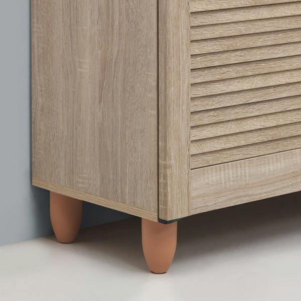 Timber Art Design Modern Shoe Storage Cabinet 2 Doors Footwear Stand Rack Unit Cupboard