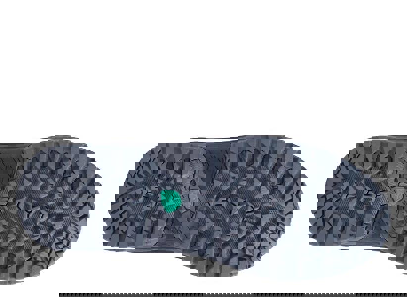 Karrimor Mendip 4 Mens Walking Hiking Lace Up Trek Leather Boots, close-up of the rugged tread sole designed for outdoor trekking and hiking.