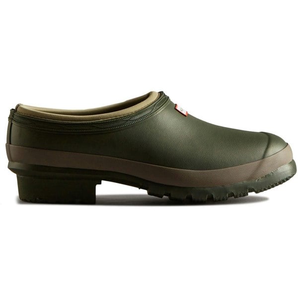 Hunter Gardener Clogs - Dark Olive/Clay