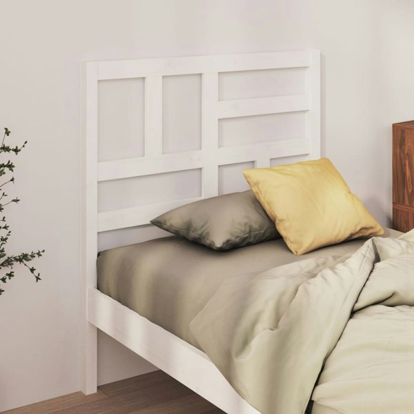 Berkfield Bed Headboard White 81x4x104 cm Solid Wood Pine