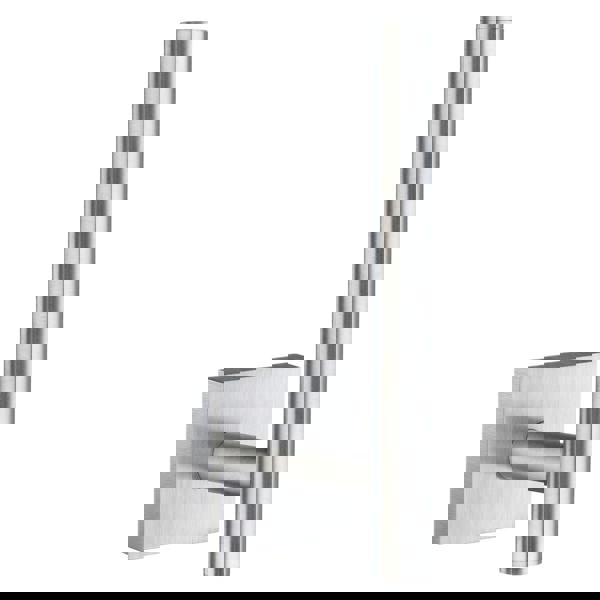 Brushed chrome spare toilet roll holder