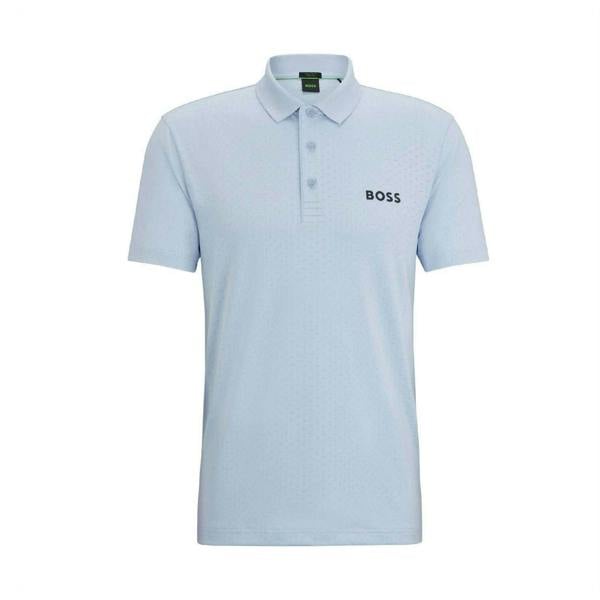 Boss Mens Contrast Logo Performance Regular Polo Shirt - Purple - 